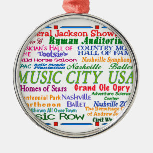 Ornement Métallique Ville de musique de Nashville