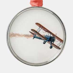 Ornement Métallique Volée d'un aéronef Stearman Pt-13d à deux ponts