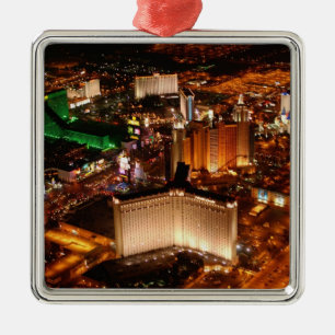 Ornement Métallique Vue aérienne de Las Vegas depuis un blimp