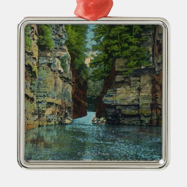 Ornement Métallique Vue de bateau venant par la canalisation (Devant)