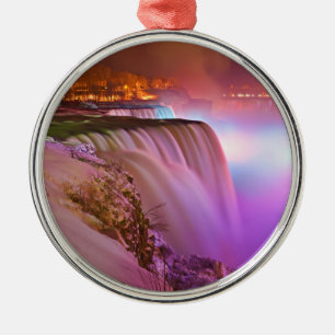 Ornement Métallique Vue de nuit de point de perspective de l'hiver de