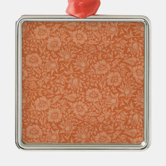 Ornement Métallique William Morris Mallow Fond d'écran floral (Devant)