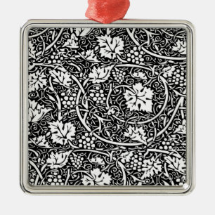 Ornement Métallique William Morris Vin de raisin noir blanc