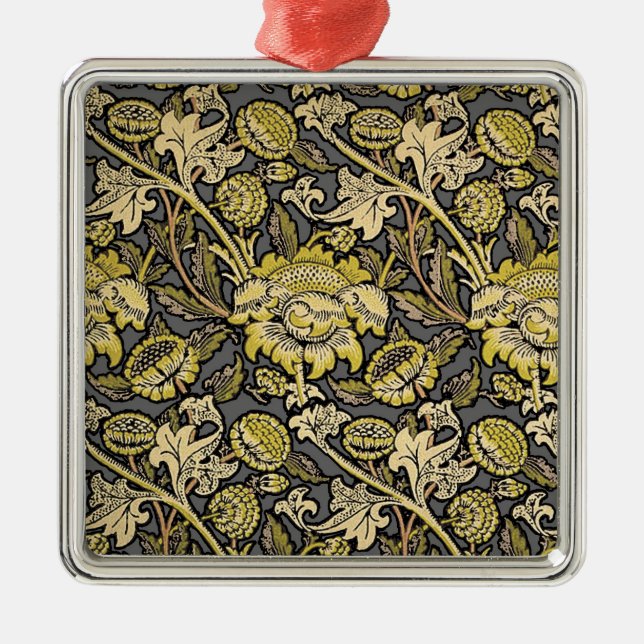 Ornement Métallique William Morris Wey Fond d'écran Floral (Devant)
