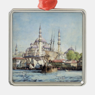 Ornement Métallique Yeni Jami et St Sophia du klaxon d'or, pla