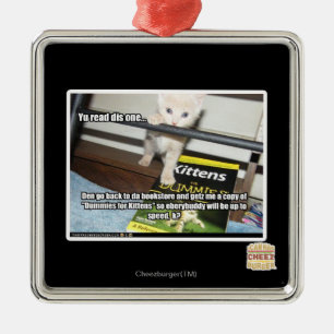 Ornement Métallique Yu DIS rouge un.