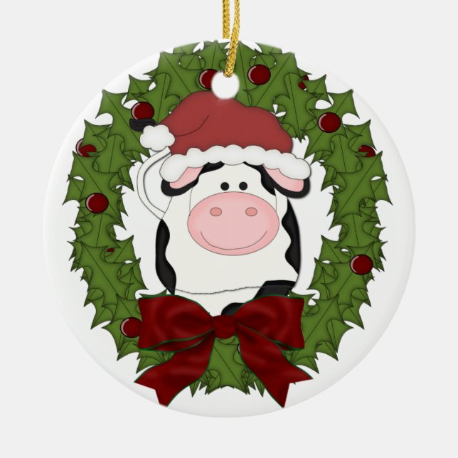 Ornement mignon d'arbre de vacances de Noël de (Devant)