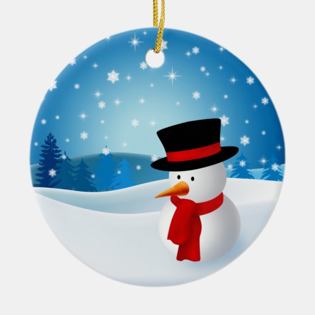 Ornement mignon de bonhomme de neige (Devant)