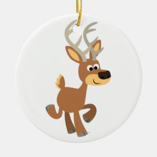 Ornement mignon de cerfs communs de bande dessinée