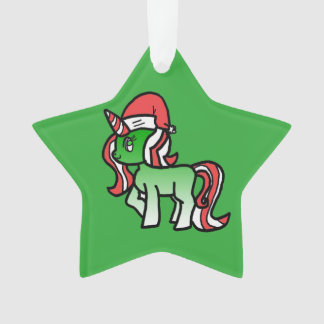 Ornement mignon de licorne de Noël - arrière -