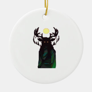 Ornement minimaliste à motif cerf