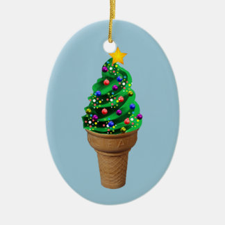 Ornement moderne de Noël d'arbre mignon de crème