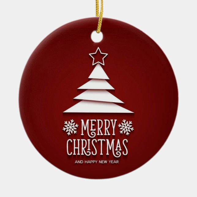 ORNEMENT MODERNE "MERRY CHRISTMAS" (Devant)