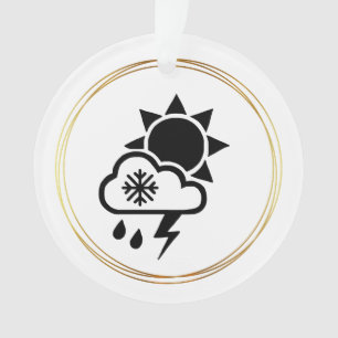 Ornement national de la fête des météo avec symbol