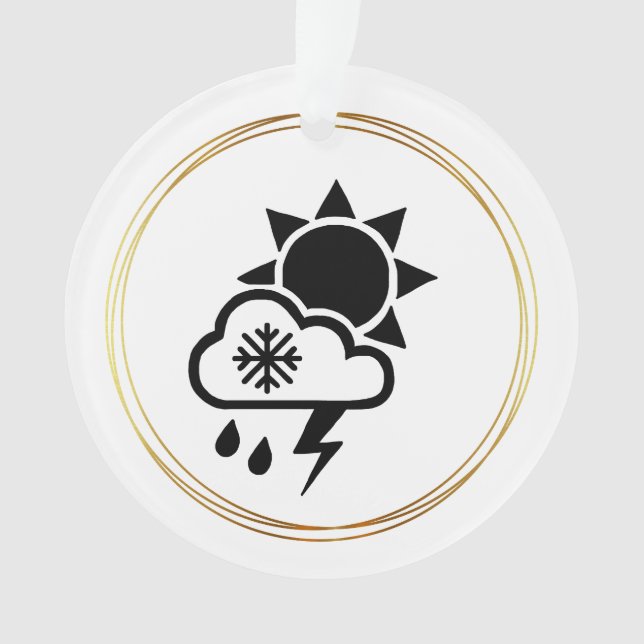 Ornement national de la fête des météo avec symbol (devant)