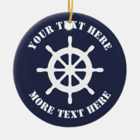 Ornement nautique de Noël de barre de bateau pour