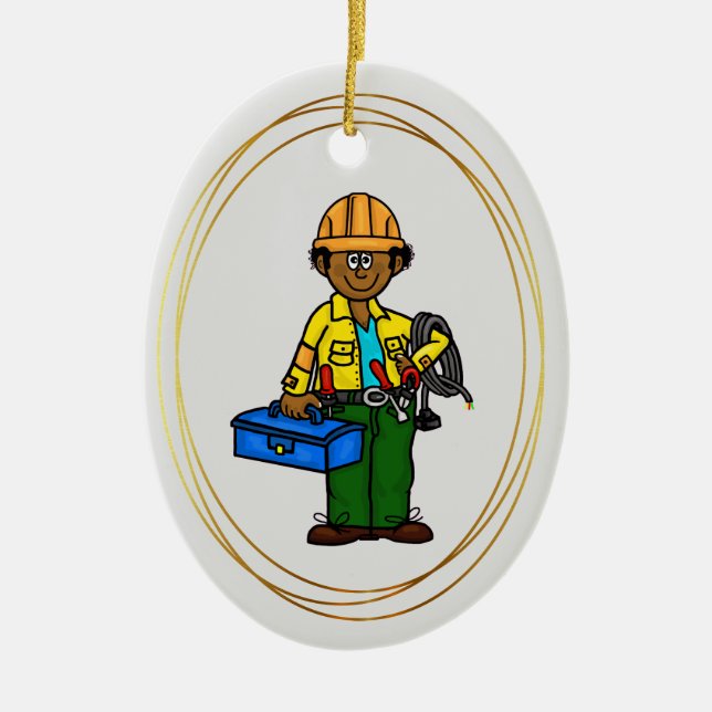 Ornement noir africain ou tan Lineman (Devant)