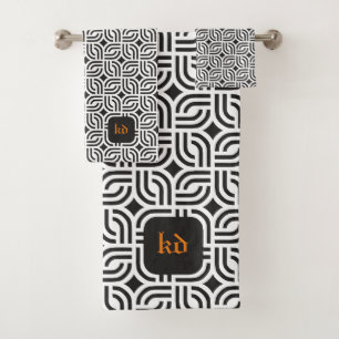 Ornement noir blanc motif antique