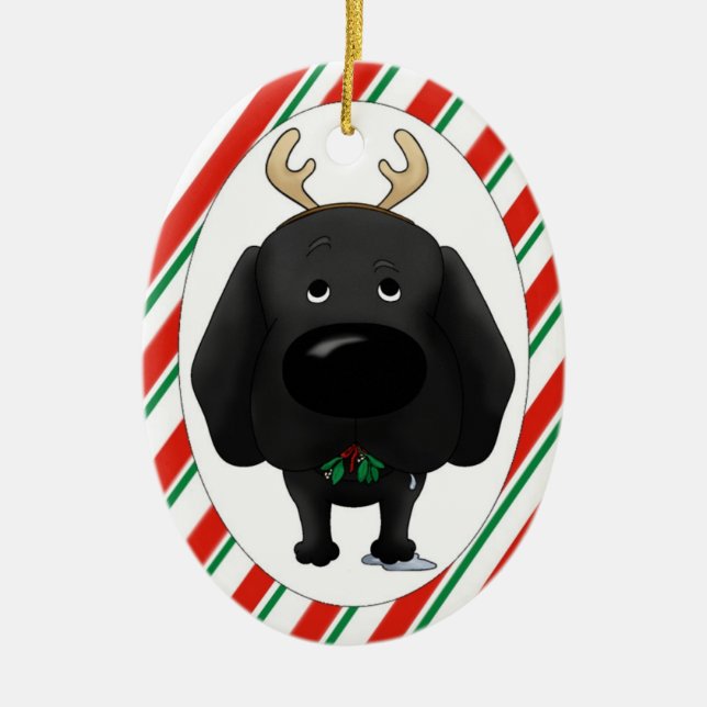 Ornement noir de Noël de laboratoire (Devant)