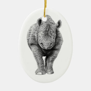 Ornement noir de rhinocéros