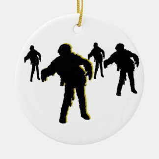 Ornement noir de silhouette de zombi !