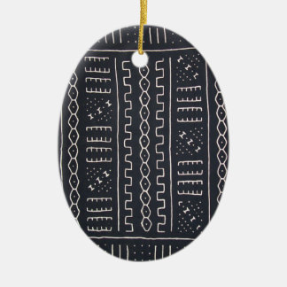 Ornement noir et blanc de Mudcloth