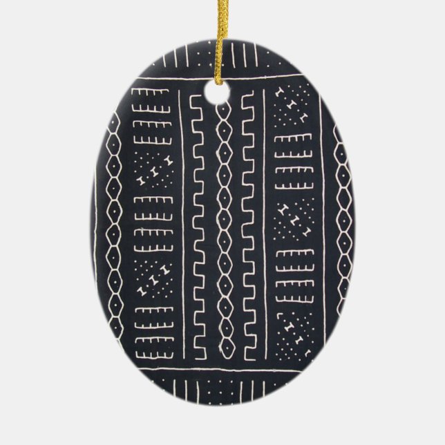 Ornement noir et blanc de Mudcloth (Devant)