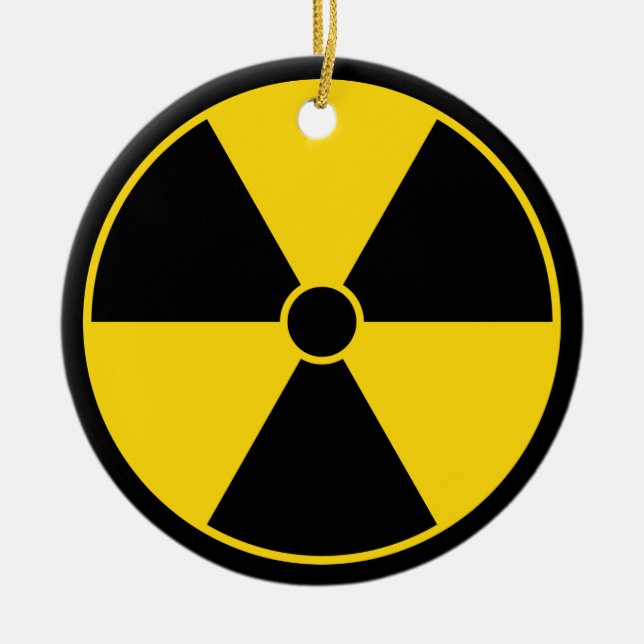 Ornement noir et jaune de symbole de rayonnement (Devant)