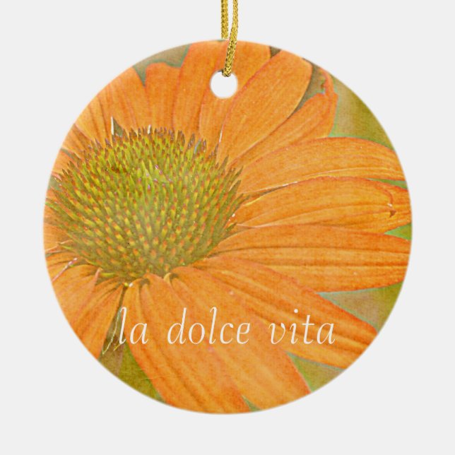 Ornement orange de Dolce Vita d'art d'echinacée (Devant)