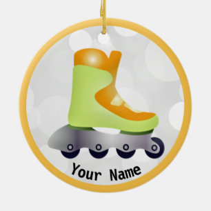Ornement Orange Rollerblade Skate Design
