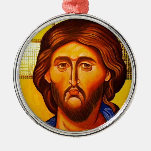 Ornement orthodoxe de Noël d'icône (Devant)