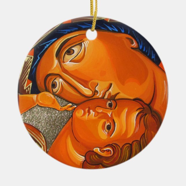 Ornement orthodoxe de Noël d'icônes (Devant)