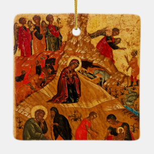 Ornement orthodoxe d'icône de nativité