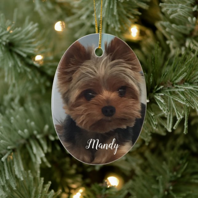 Ornement Oval Yorkie (Arbre)