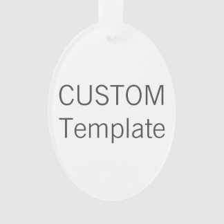 Ornement OVALE acrylique fait sur commande d'arbre