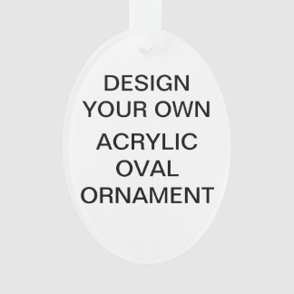 Ornement OVALE acrylique fait sur commande d'arbre