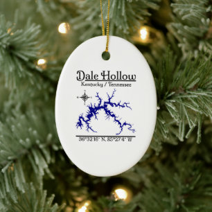Ornement ovale du lac Dale Hollow Kentucky Tenness