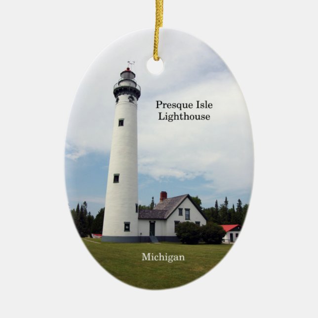 Ornement ovale du phare de Presque Isle (Devant)