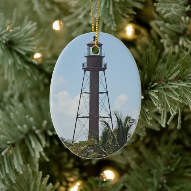 Ornement ovale du phare de Sanibel (Arbre)