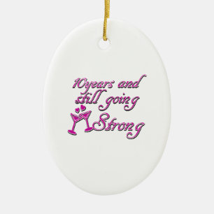 Ornement Ovale En Céramique 10ème anniversaire de mariage