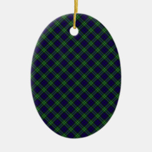 Ornement Ovale En Céramique Allan Clan Tartan Conçu Impression