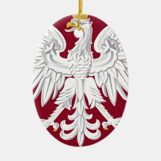 Ornement Ovale En Céramique Armoiries de Pologne