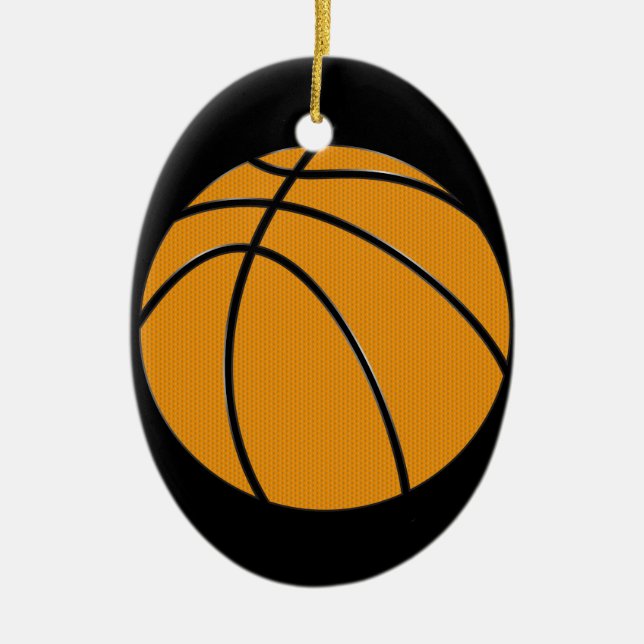 Ornement Ovale En Céramique Basket (Devant)