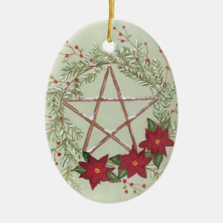 Ornement Ovale En Céramique Bénédiction de Noël
