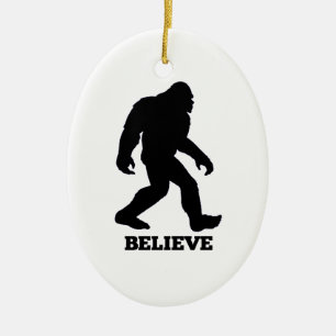 Ornement Ovale En Céramique Bigfoot CROIRE Sasquatch