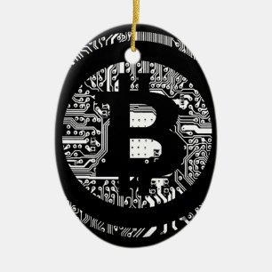 Ornement Ovale En Céramique Bitcoin 4