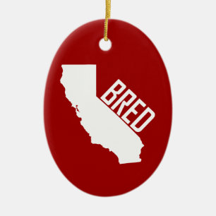Ornement Ovale En Céramique California Bred
