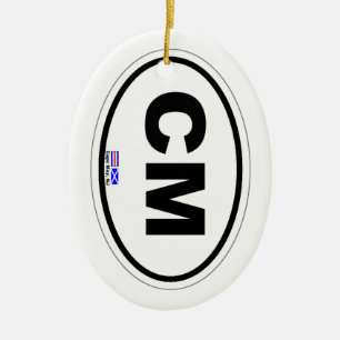 Ornement Ovale En Céramique Cape May.