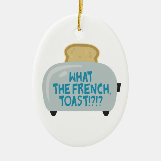 Ornement Ovale En Céramique ce que le toast français (Devant)