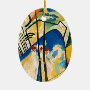 Ornement Ovale En Céramique Composition Kandinsky IV